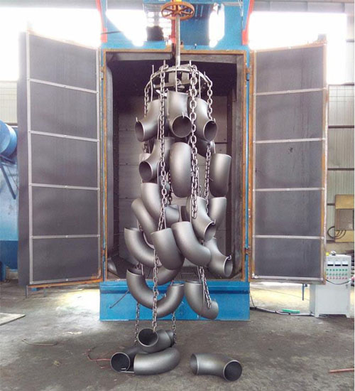 工件經(jīng)過吊鉤式拋丸機清理后的效果