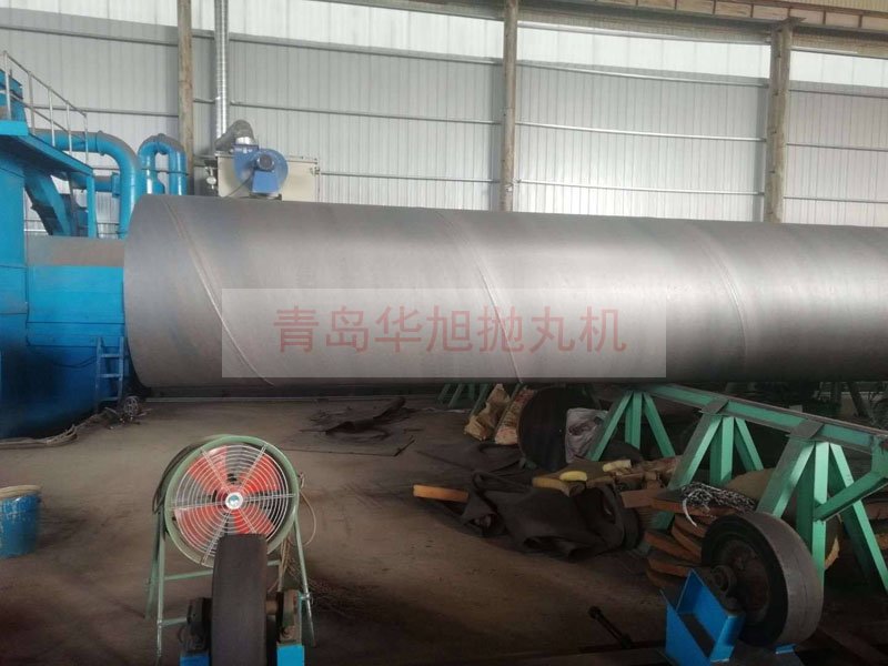 鋼管外壁拋丸機(jī)清理鋼管的效果